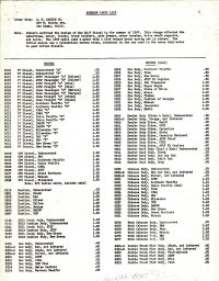 G. F. Harbin Athearn Parts List 1958