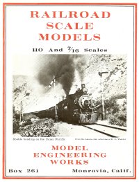  Model Engineering Works Railroad Scale Model Catalog 1964