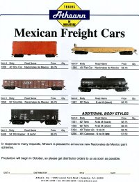 Athearn Advertisement Bulletins 2001