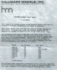 2-8-2 Heavy Mikado 1400 Series Information Sheet